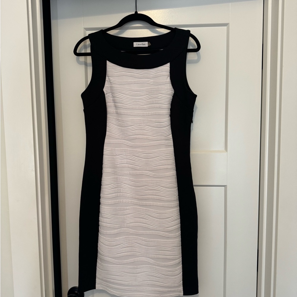 Calvin Klein Black and White Women's Dress